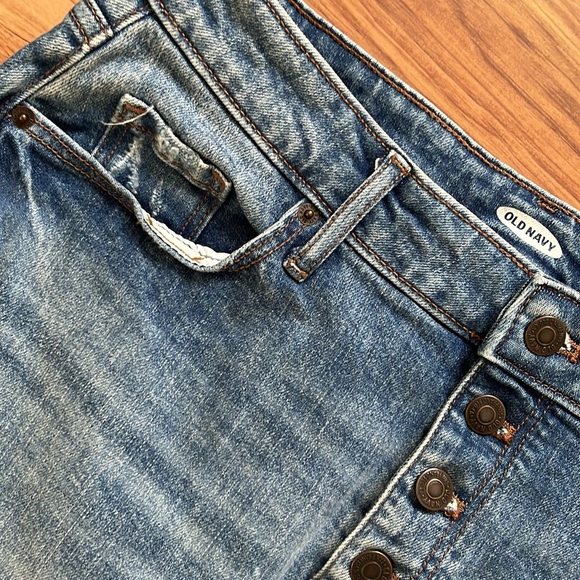 Denim Distressed Skirt - Picture 2 of 5